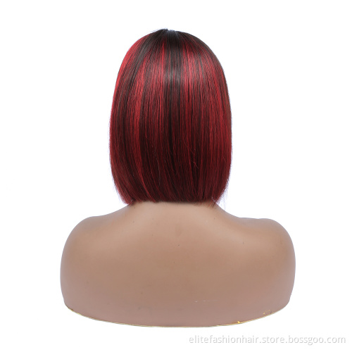 No any split ends Remy human hair swiss lace front wigs sillky front lace bob wigs virgin brazilian hair lace front Bob wigs